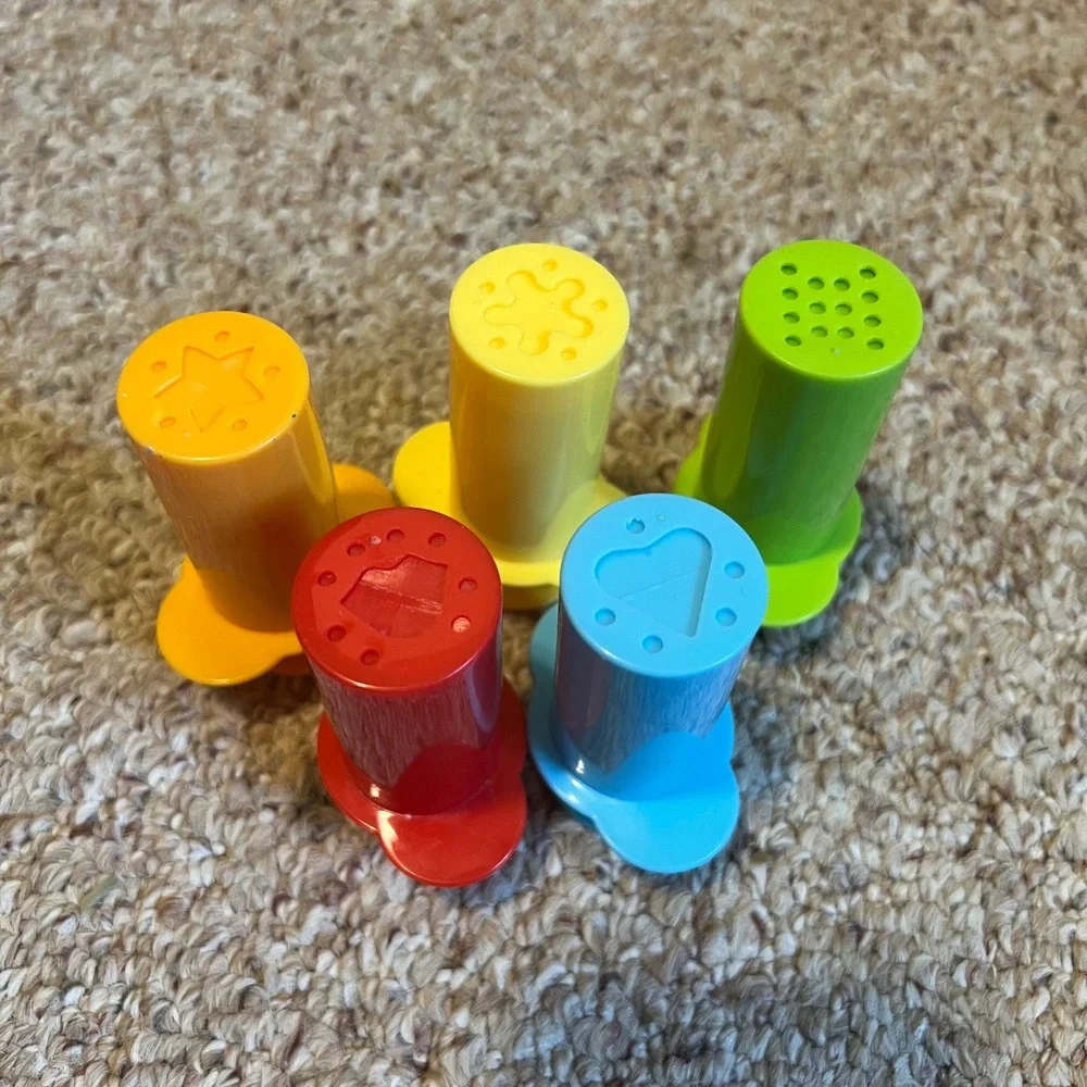 5pc Play Dough Extruder Tools Set Plastic Modeling Clay Molds Shapes Syringe Toy